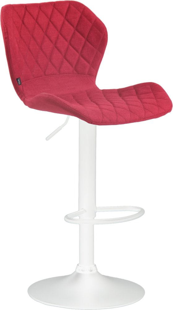 BHM Germany Barová stolička Cork, textil, biela / červená